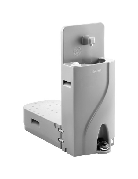 Nešiojamas kempingo praustuvas su muilo dozatoriumi ir laikikliu popieriui SET 65 l