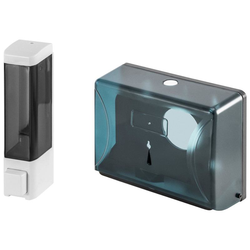 Nešiojamas kempingo praustuvas su muilo dozatoriumi ir laikikliu popieriui SET 65 l