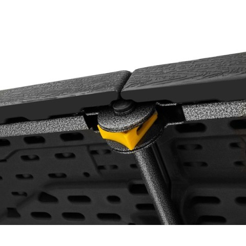 Sulankstomas sodo stalas, juodas, 180 cm