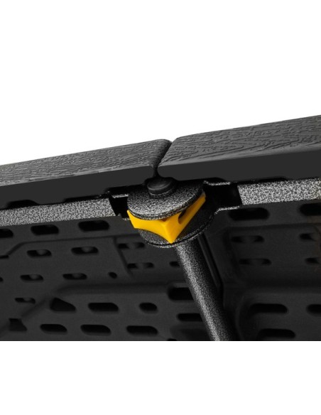 Sulankstomas sodo stalas, juodas, 180 cm