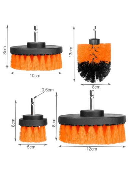 Grąžto valymo šepečiai - 4 vnt