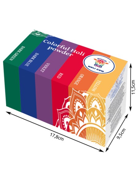 Holi spalvų milteliai - 6 x 100 g rinkinys
