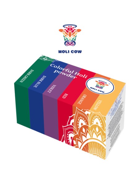 Holi spalvų milteliai - 6 x 100 g rinkinys