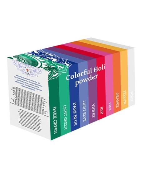 Spalvinga Holi pudra - rinkinys 10x100g