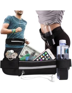 Juosmens krepšys - juodas bėgimo diržas