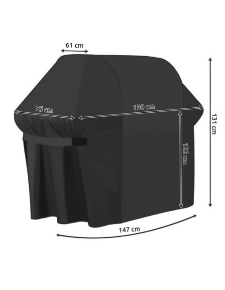 Sodo kepsninės dangtis 147x61x122cm