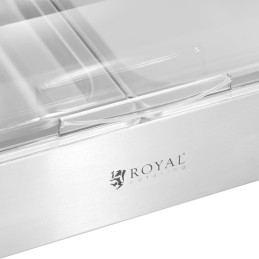 Švediško stalo pusryčių vitrina su ritininiu dangteliu 2x GN 1/2 2x 4 l