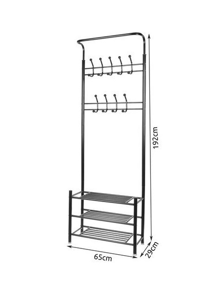 Drabužių kabykla - stovas su batų lentyna 15744