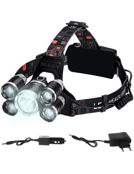 5 x T6 CREE LED priekinis žibintas