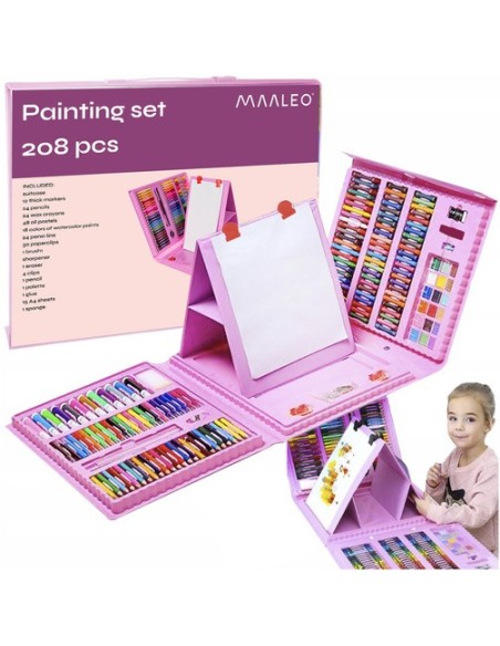 208 dalių dažymo rinkinys dėžutėje