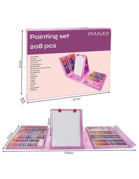 208 dalių dažymo rinkinys dėžutėje
