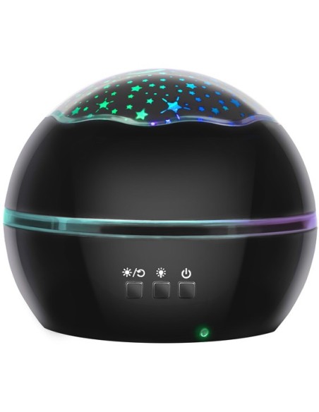 Naktinė lemputė su projektoriumi - juoda LP16857