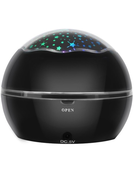 Naktinė lemputė su projektoriumi - juoda LP16857