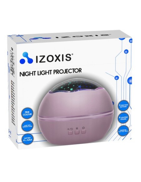 Naktinė lemputė su projektoriumi - rožinė LP16859