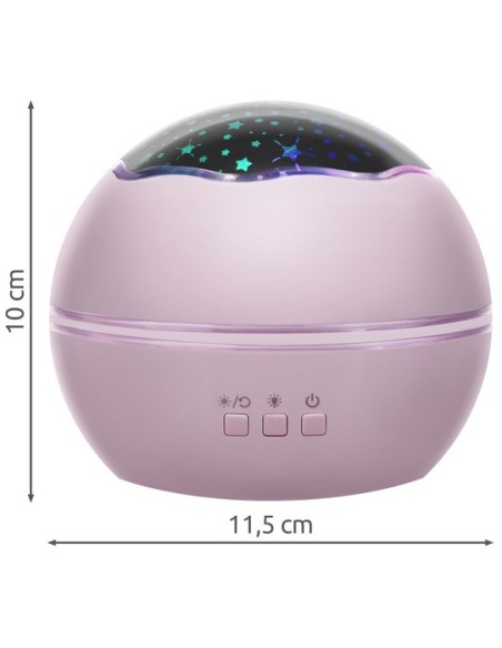 Naktinė lemputė su projektoriumi - rožinė LP16859