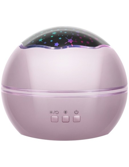 Naktinė lemputė su projektoriumi - rožinė LP16859