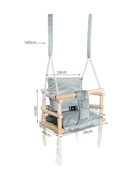 Pilkos sūpynės NAUJOS H18026