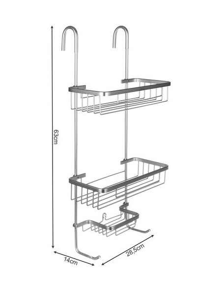 Pakabinama dušo lentyna – sidabrinė