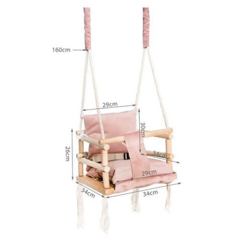 Rožinės sūpynės NAUJOS H18027