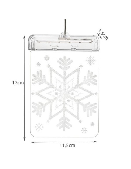 3D LED vitražas - snaigė