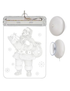 3D LED vitražas - Kalėdų Senelis