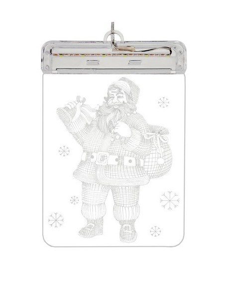 3D LED vitražas - Kalėdų Senelis