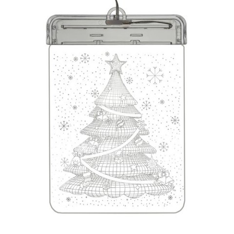 3D LED vitražas - Kalėdų eglutė