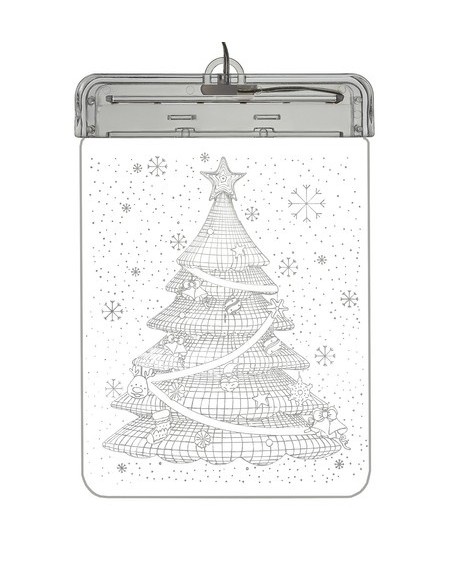 3D LED vitražas - Kalėdų eglutė