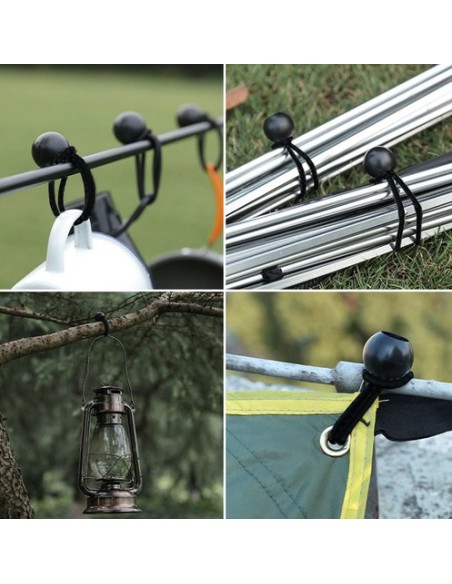 Guminių juostų komplektas su kamuoliuku brezentui - 10 vnt.