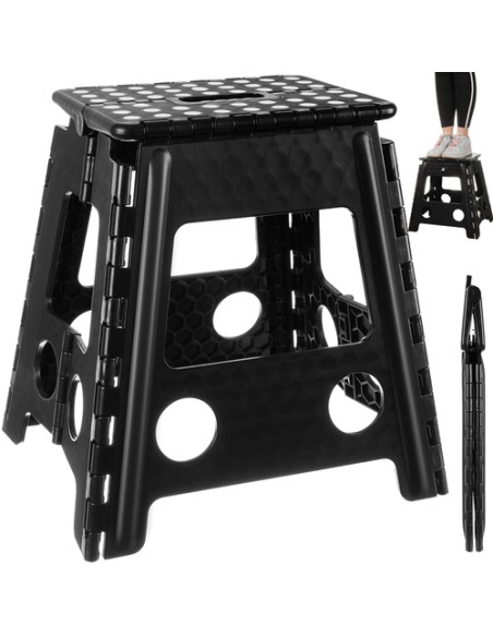 Sulankstoma taburetė juodai balta 39cm