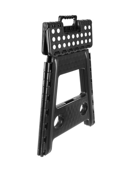 Sulankstoma taburetė juodai balta 39cm