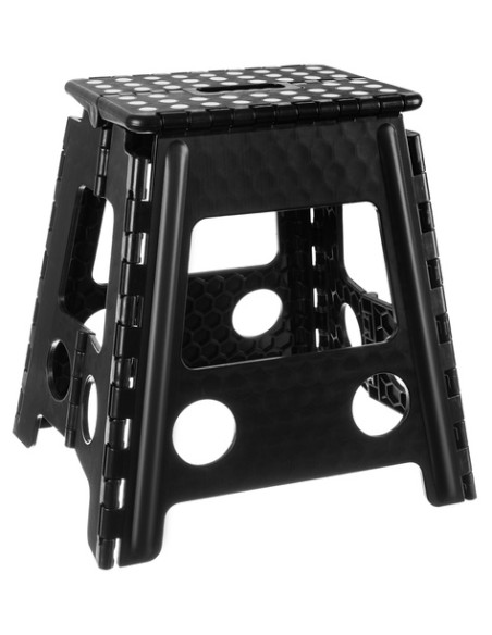 Sulankstoma taburetė juodai balta 39cm