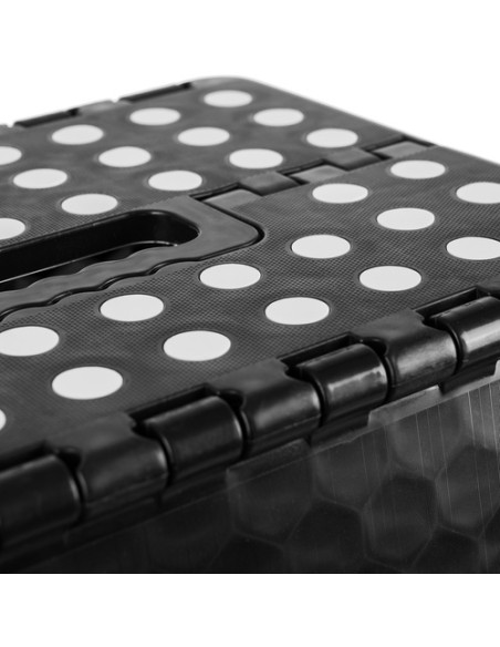 Sulankstoma taburetė juodai balta 39cm