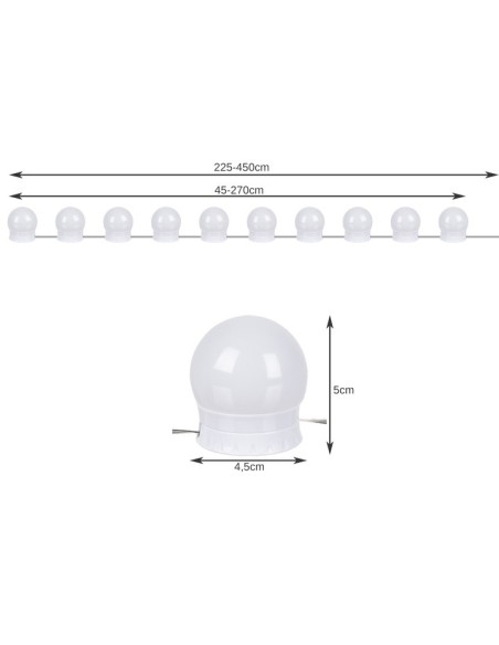 LED lempos veidrodžiui/ tualetui - 10 vnt.