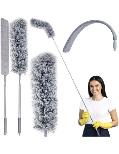 Teleskopinis dulkių šepetys su dviem priedais