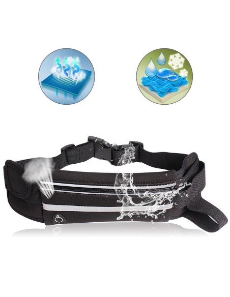 Bėgimo diržo vandens buteliuko juosmens maišelio telefono dėklas su rožinės spalvos ausinių išvestimi