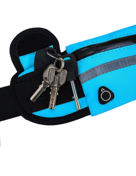 Bėgimo diržo vandens buteliuko juosmens maišelio telefono dėklas su rožinės spalvos ausinių išvestimi