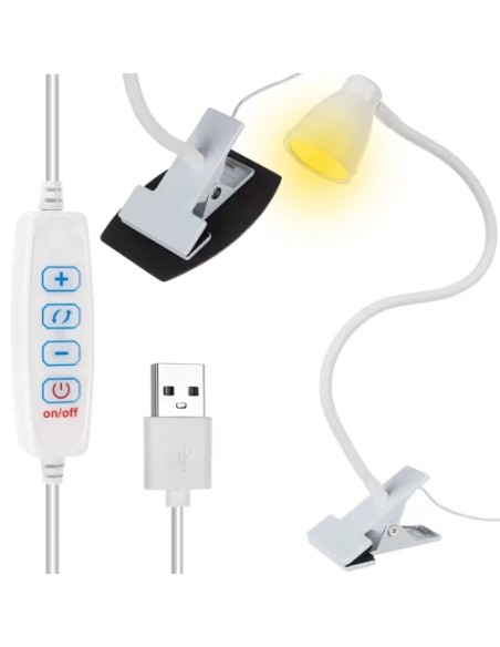 Stalinė lempa su segtuku – balta Izoxis 19455