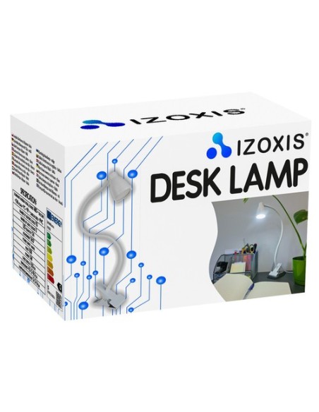 Stalinė lempa su segtuku – balta Izoxis 19455