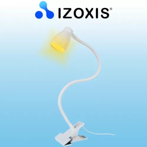 Stalinė lempa su segtuku – balta Izoxis 19455