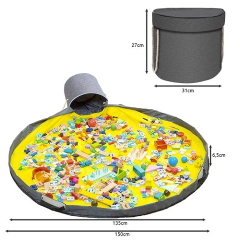 Krepšelis žaislams/ kaladėlėms su kilimėliu Kruzzel 19556