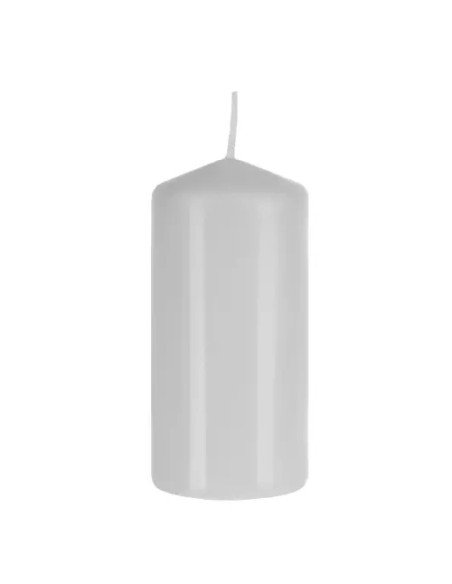 Balta cilindrinė žvakė - rinkinyje 8 vnt.