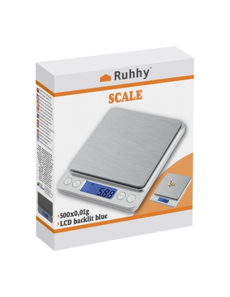 Virtuvinės svarstyklės 500x0,01g Ruhhy 19899m Virtuvinės svarstyklės 500x0,01g Ruhhy 19899m