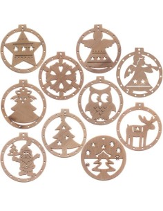 Mediniai baubliai - 10 vnt