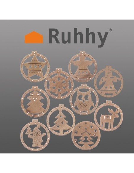 Mediniai baubliai - 10 vnt