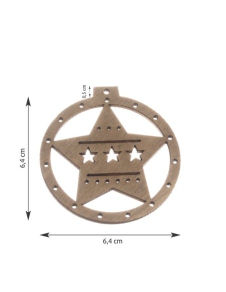 Mediniai baubliai - 10 vnt