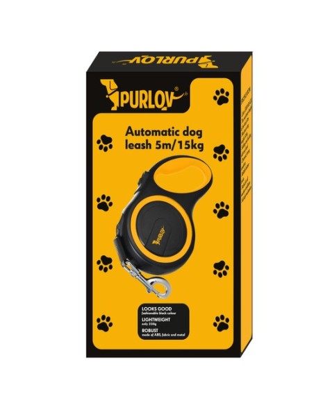 Automatinis pavadėlis šuniui 5m/ 15kg Purlov 19788m