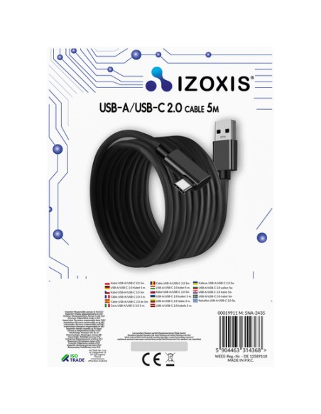 USB-A 2.0 5m C Izoxis 19911 laidas