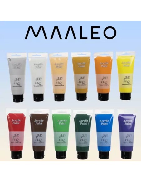 Akriliniai dažai 12 vnt. 100 ml Maaleo 20424