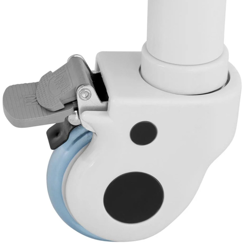 Kosmetikos laboratorinis vežimėlis 2 lentynos 2 stalčiai 3 konteineriai 84 x 53 x 92 cm 36 kg